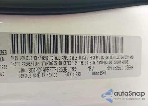 2017 Dodge Journey Gt z USA, uszkodzony, nr VIN 3C4PDCEG7HT613421